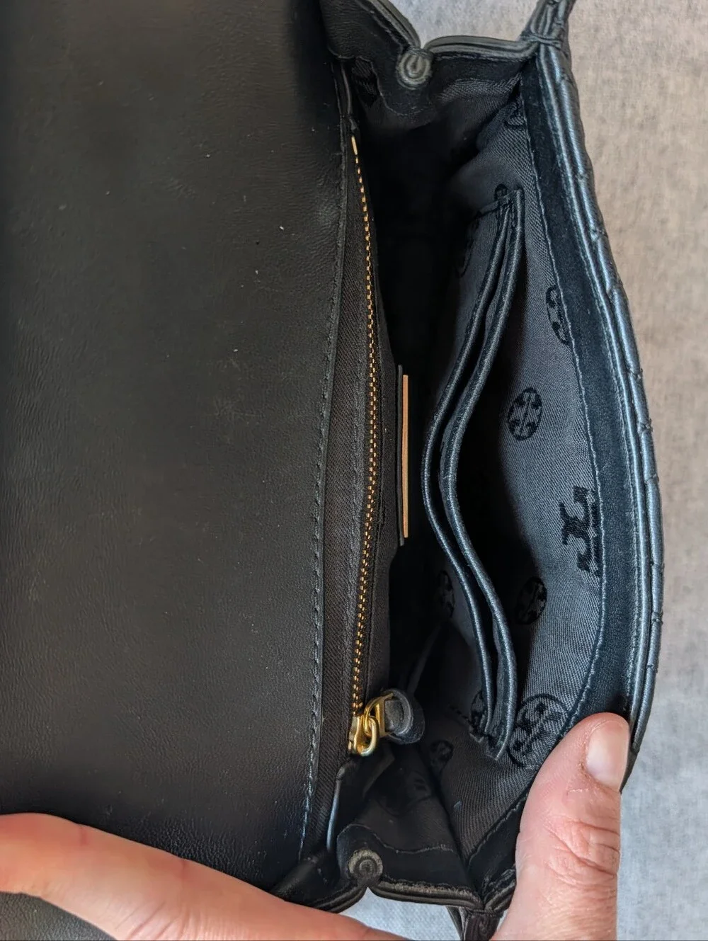 Black Quilted Tory Burch